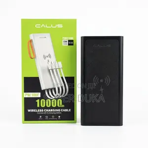 Calus Pw100f 10000mah Wireless Power Bank-5w Charge 4 Built-in Cables