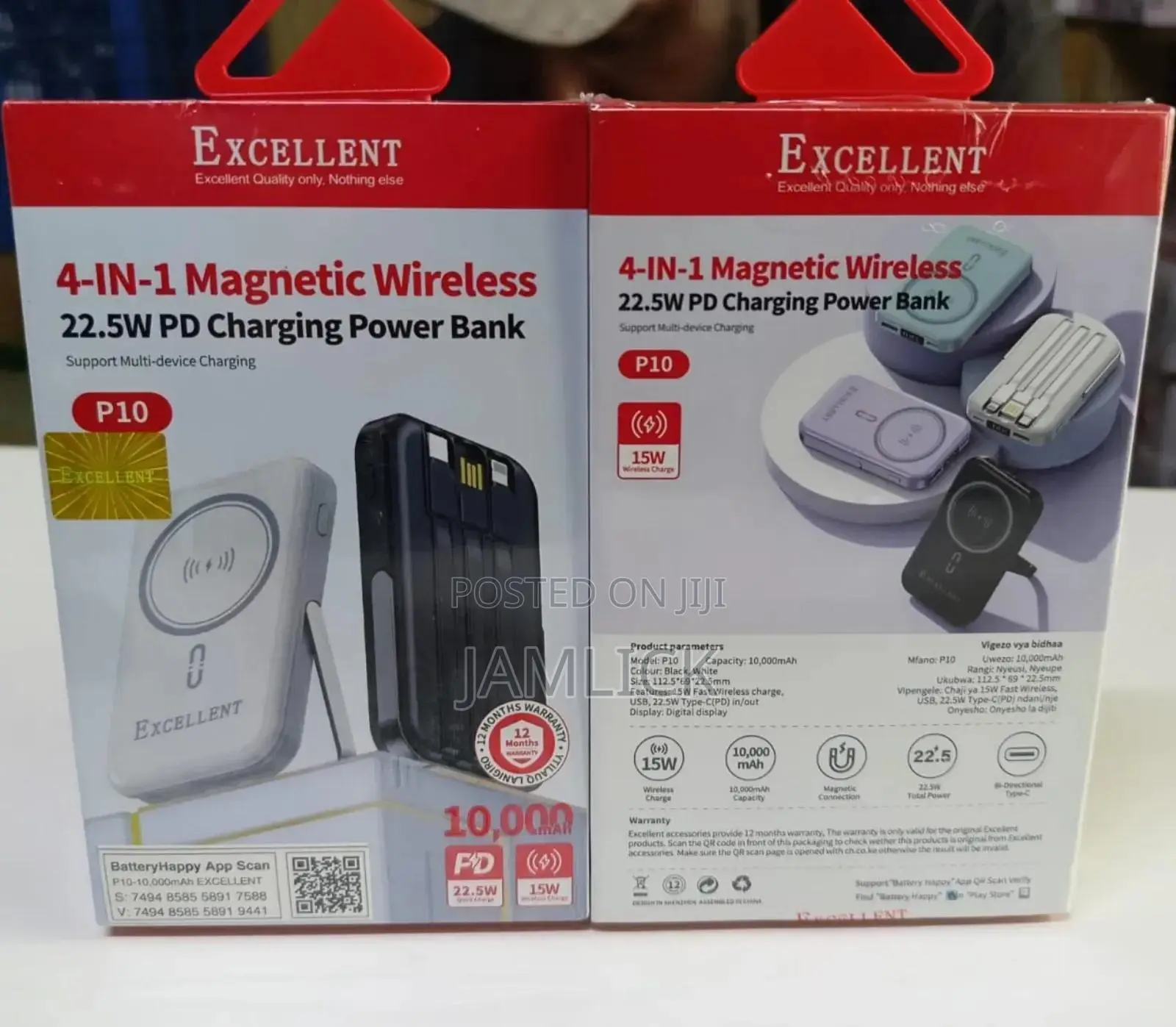 4-in-1 Magnetic Wireless Power Bank 10000mah 22.5w Fast Charger -aw