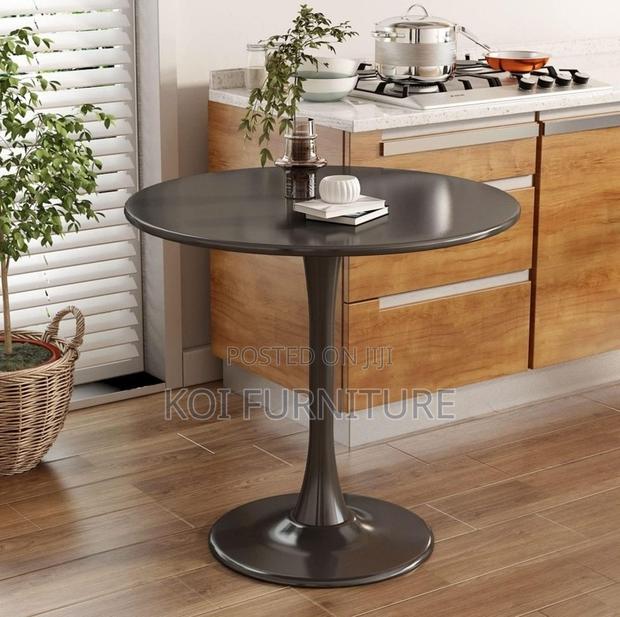Dining Table : Black Round Modern Dining Table, - thumbnail 2