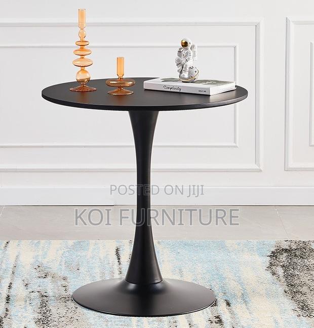 Dining Table : Black Round Modern Dining Table, - thumbnail 4