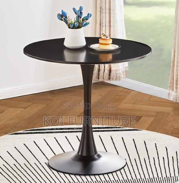 Dining Table : Black Round Modern Dining Table, - thumbnail 5