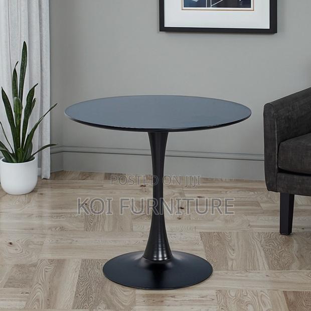 Dining Table : Black Round Modern Dining Table, - thumbnail 6