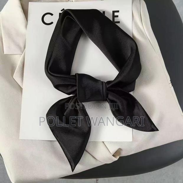 Plain Small Silk Scarfs - thumbnail 2