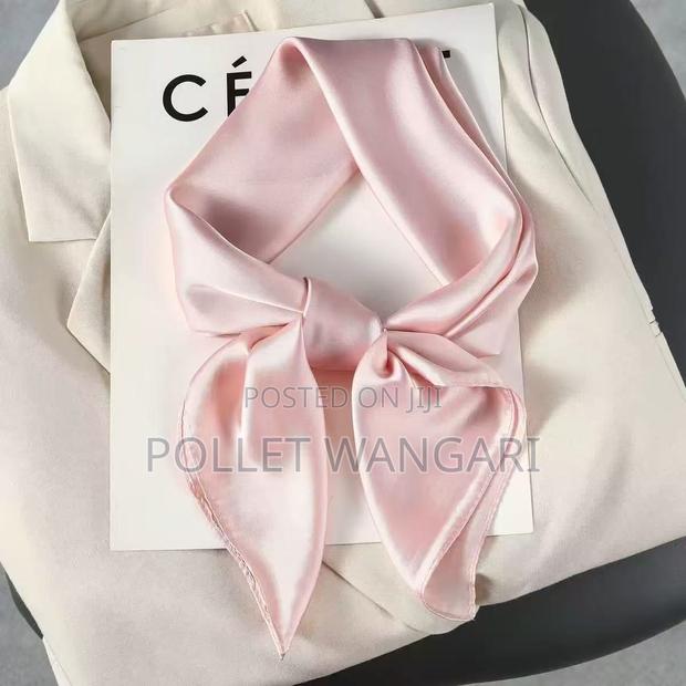 Plain Small Silk Scarfs - thumbnail 4