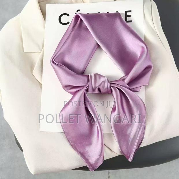 Plain Small Silk Scarfs - thumbnail 3