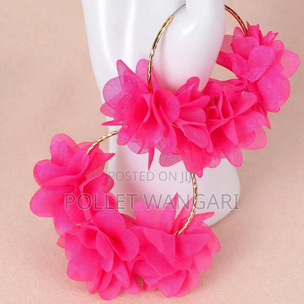Flower Chunky Earrings - thumbnail 2