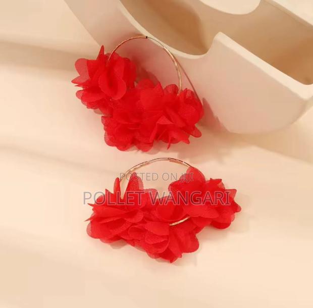 Flower Chunky Earrings - thumbnail 5