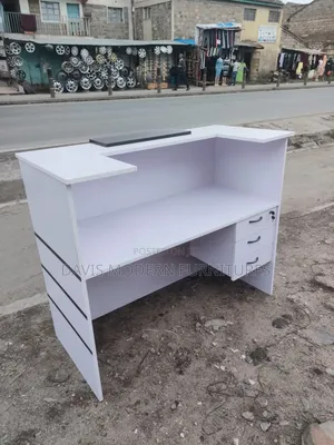White Office Desk With Three Drawers