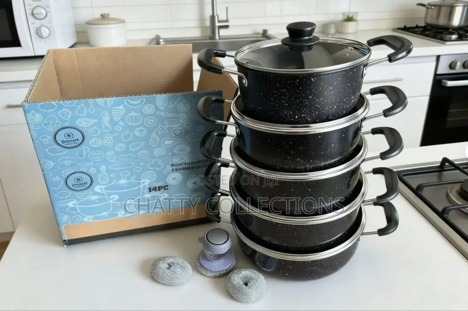 Smart Raha 10 Piece Granite Nonstick Cookware Set
