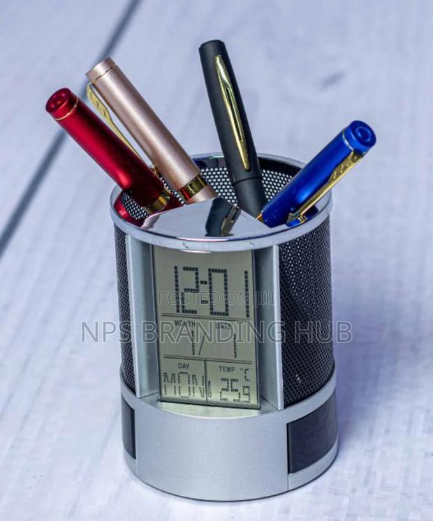 Mesh Desk Organiser With Time , Temperature Alarm Display - main view
