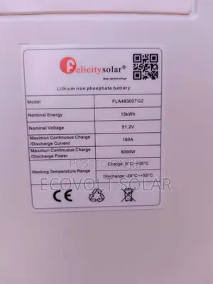 15kwh 51.2v 300ah Felicity Lifepo4 Lithium Battery