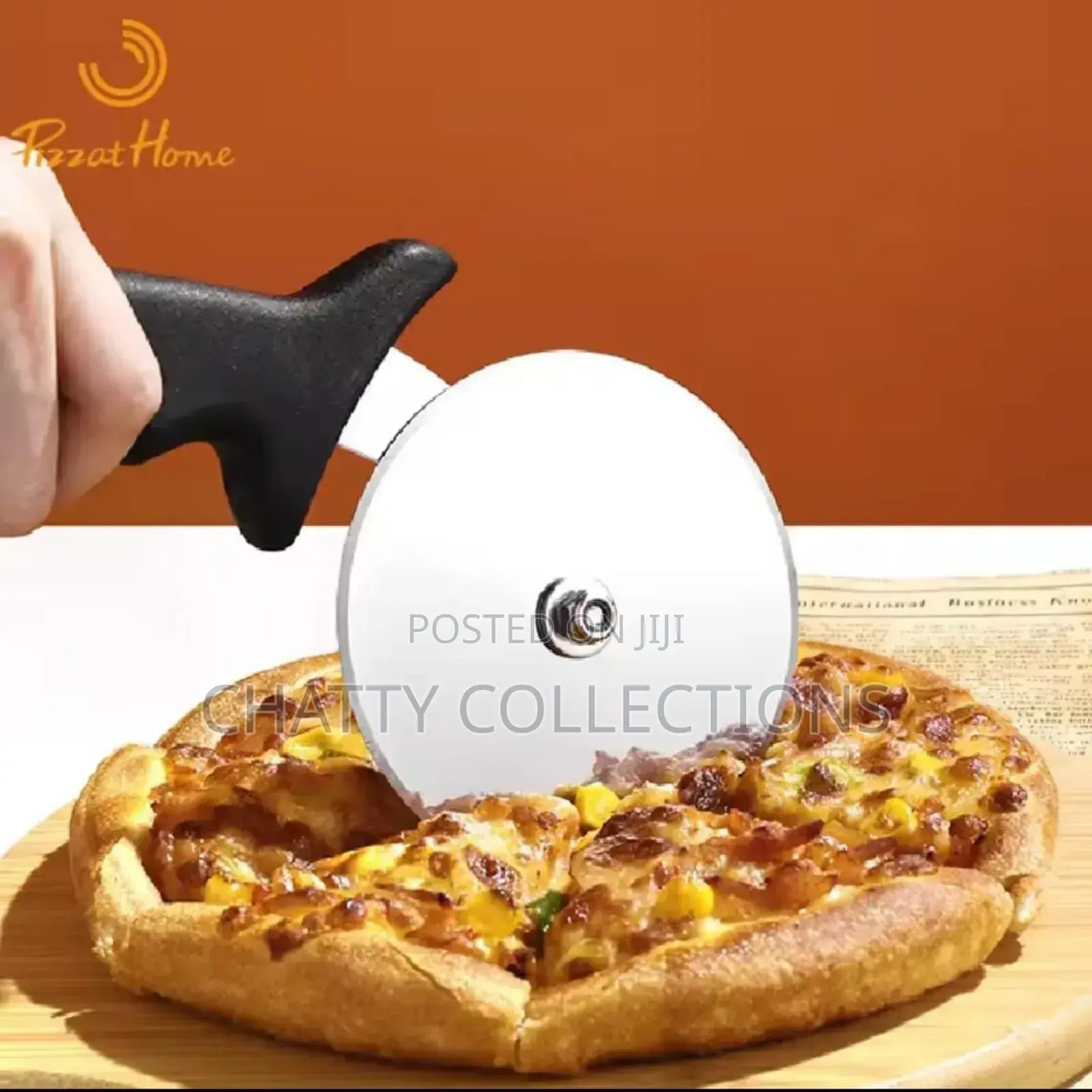 Stainless Steel Pizza Cutter With Handle