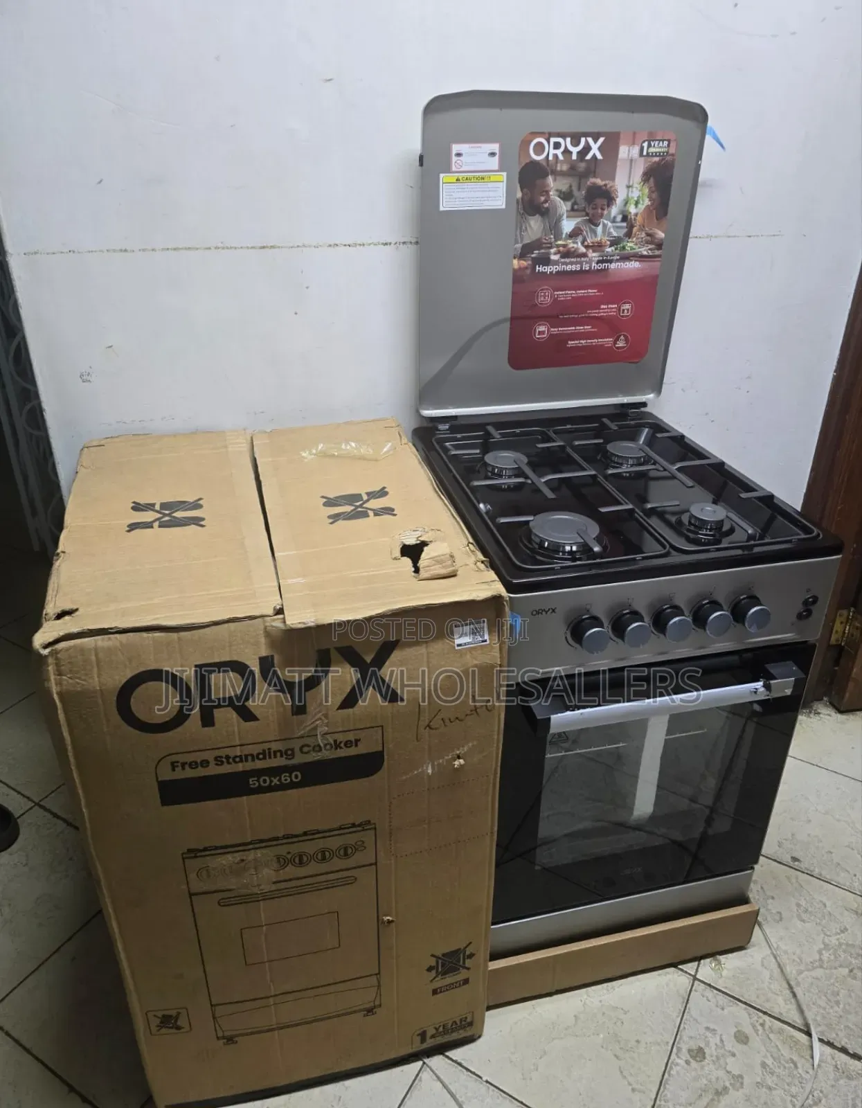 Full Gas Mika Oryx Standing Cooker One Year Warranty