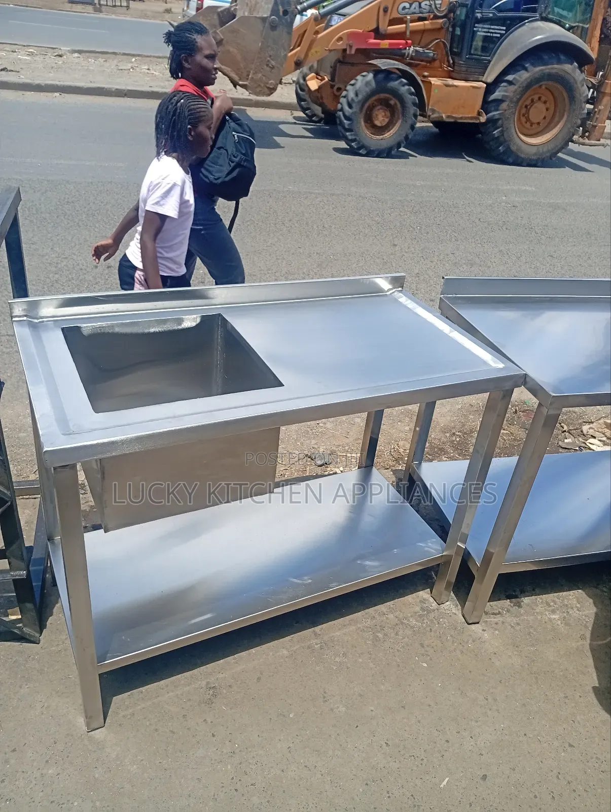 Heavy Duty Stainless Steel Single Bowl Sink.