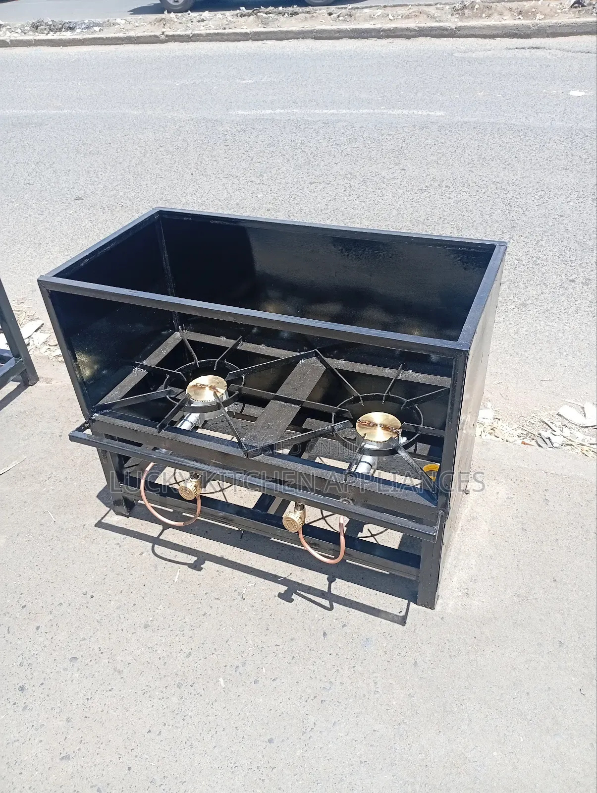 Mild Steel High Pressure Two Burner Covered.