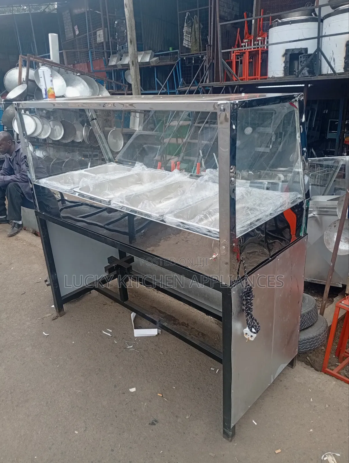 Heavy Duty Stainless Steel Food Display.