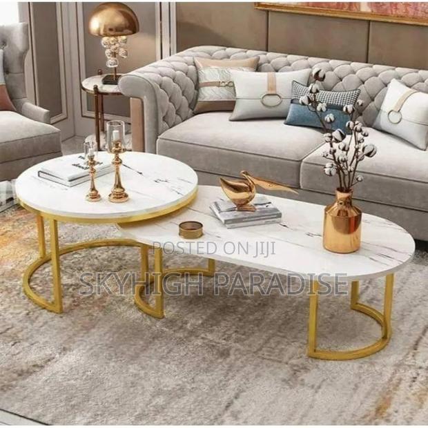*Glass Top Nesting Coffee Table Set(2pcs)B3*