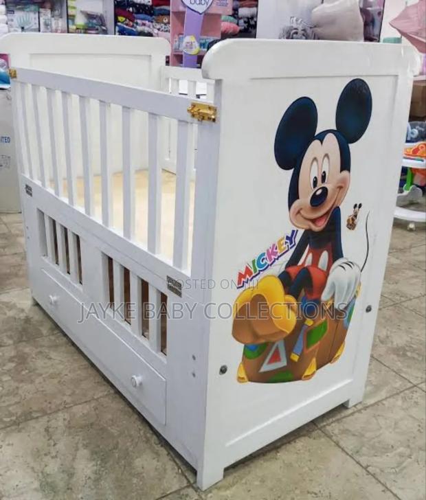 Convertible Baby Cot With Storage – Safe Sleep Easy Access - main view