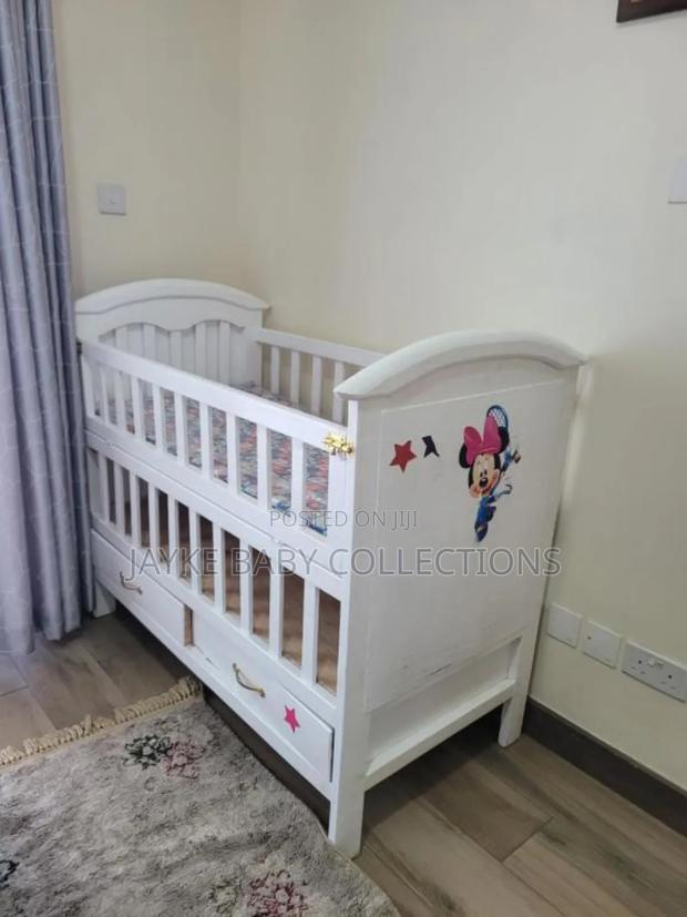 Convertible Baby Cot With Storage – Safe Sleep Easy Access - thumbnail 5