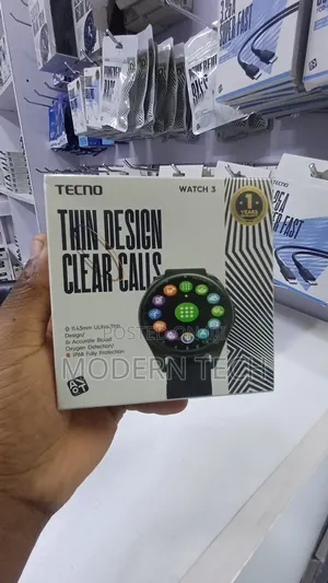 Tecno Watch 3 Bluetooth Smartwatch With Ip68 Rating