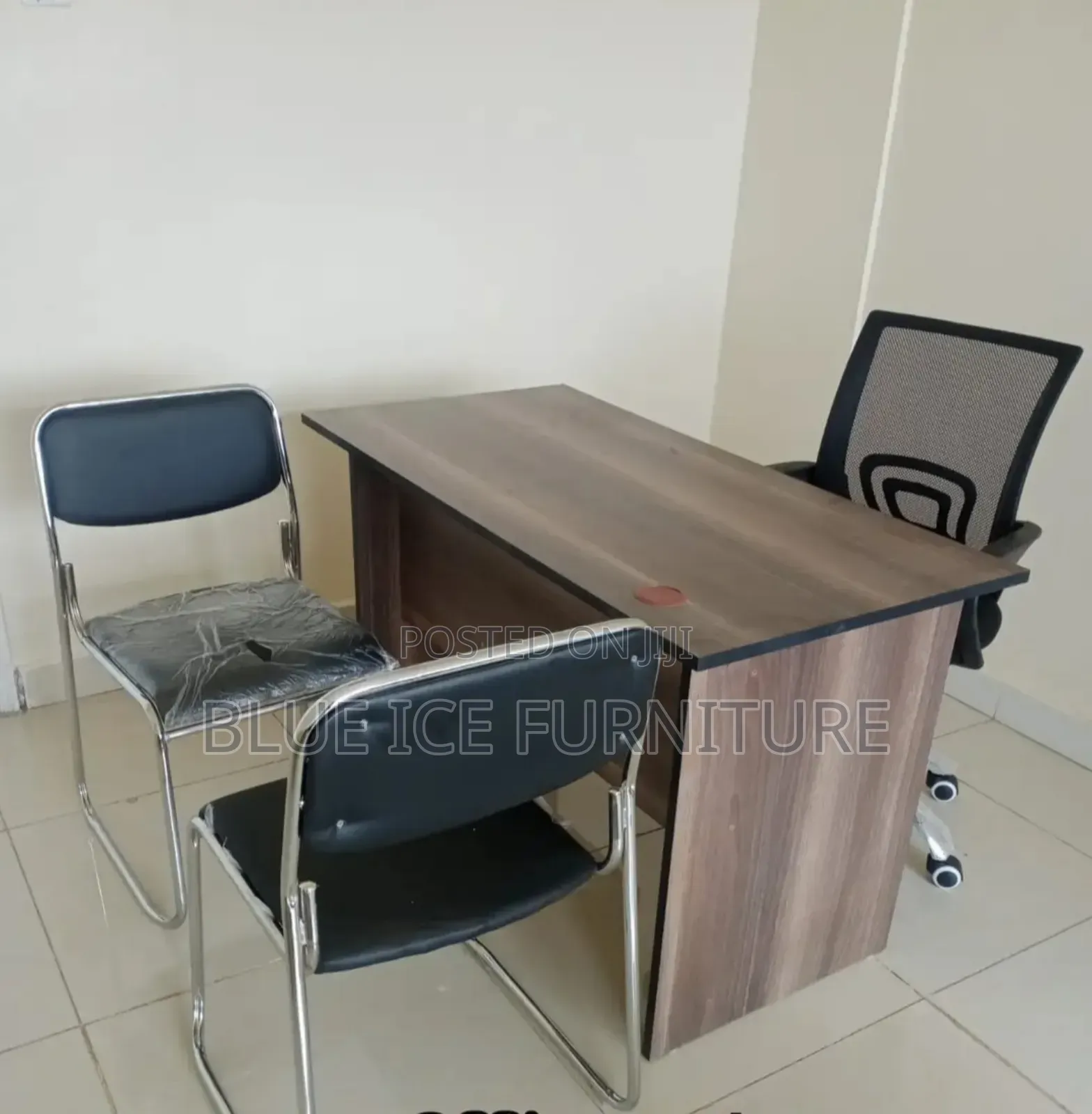 Office Full Set Desk, Chair and Visitors Chair