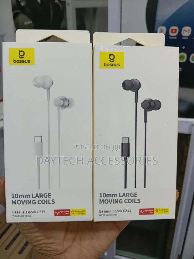 The Baseus Encok Cz11 Wired Earphone With a Type-C Connector.