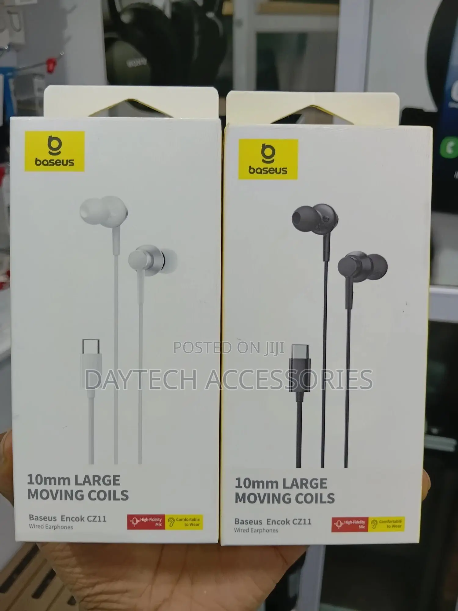 Baseus Encok Cz11 Black Wired Earphones With Type C Connection