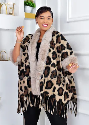 Elegant Ponchos With Fur and Beautiful Prints