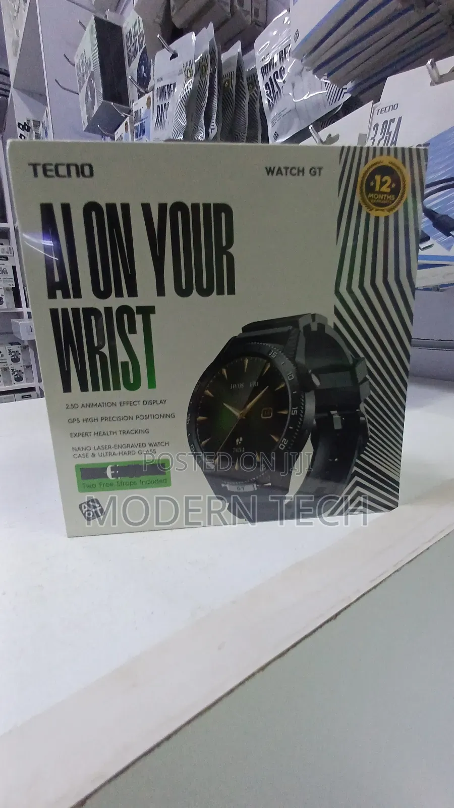 Brand New Tecno Watch Gt | Long Battery + Smart Fitness Tracker