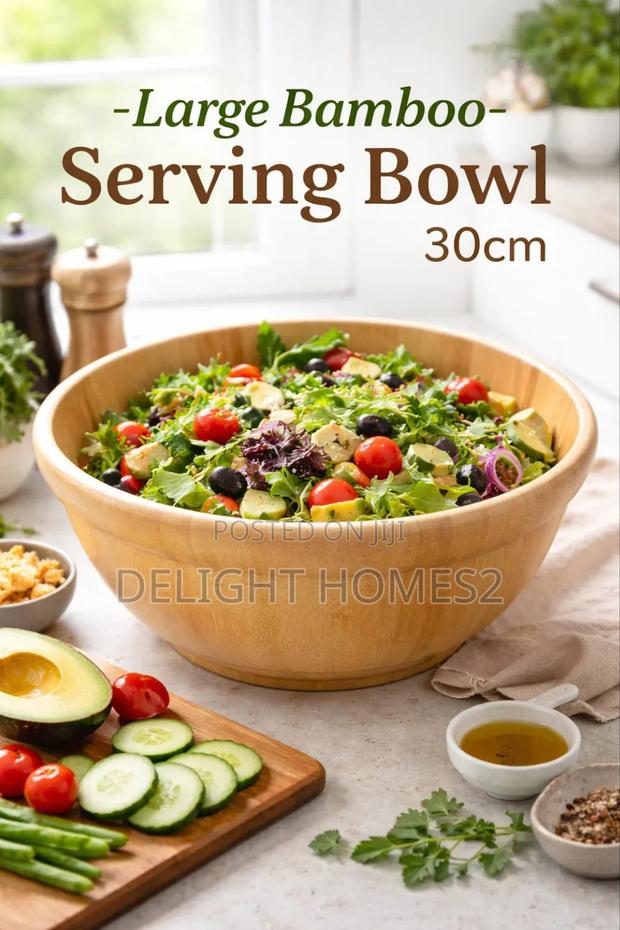 Bamboo Serving Bowl 30cm_b