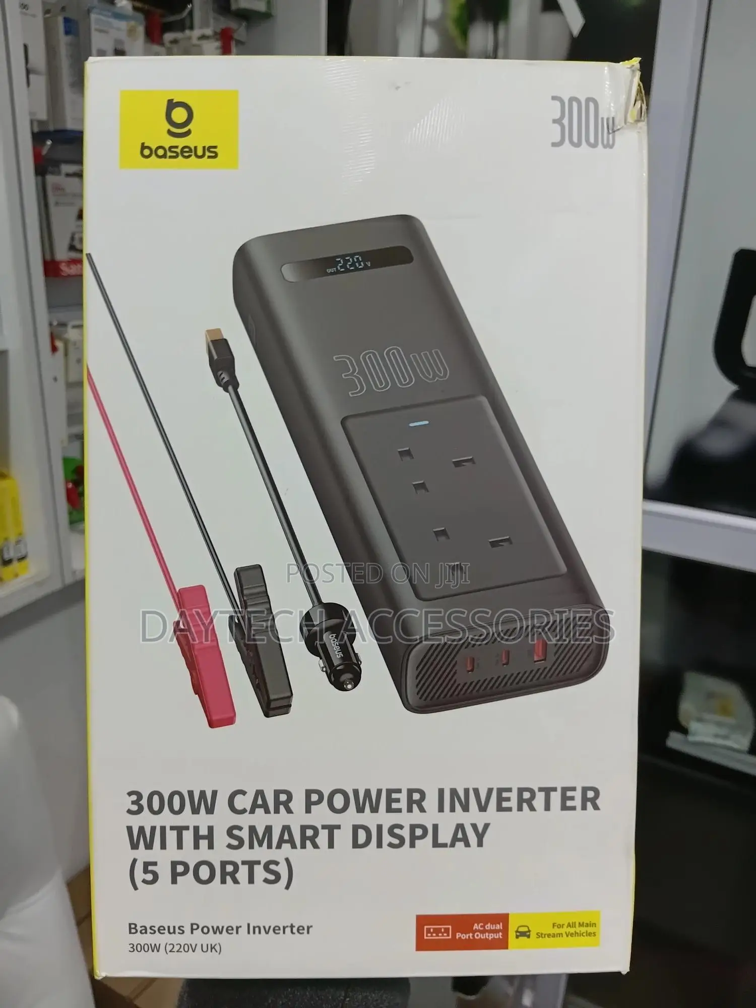 This Is a Baseus 300w Car Power Inverter With Smart Display.