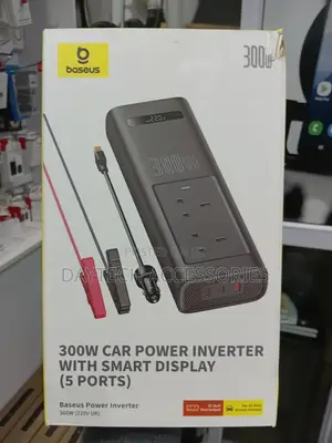 This Is a Baseus 300w Car Power Inverter With Smart Display.