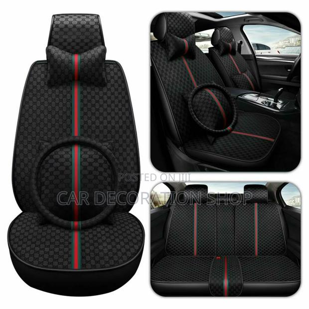 Classy Comfortable Soft Seat Cushion With Grey Black Gucci Pattern