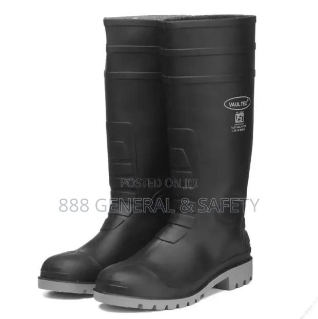 Vaultex Steel Toe Black Safety Gumboots. - main view