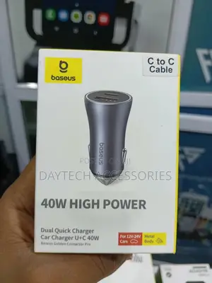 Baseus Golden Contactor Pro Car Charger Usb + Usb-C 40w (Gray)