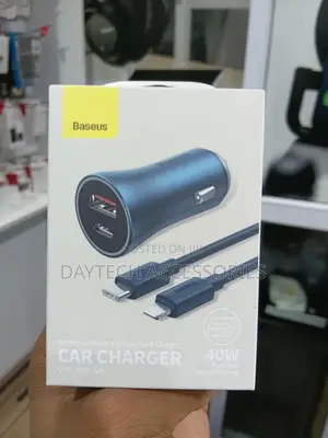 Baseus Golden Contactor Pro Charger Car Charger U+C 40w With Cable.
