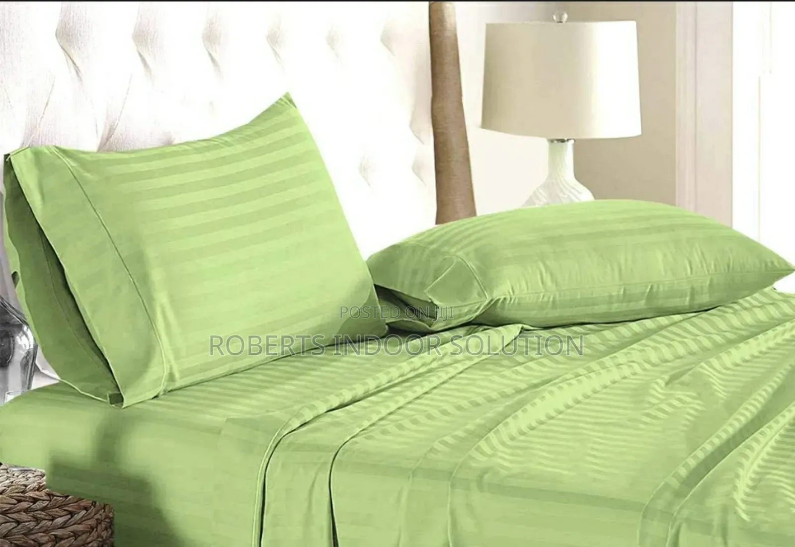 Sateen Finish Stripped Bedsheets