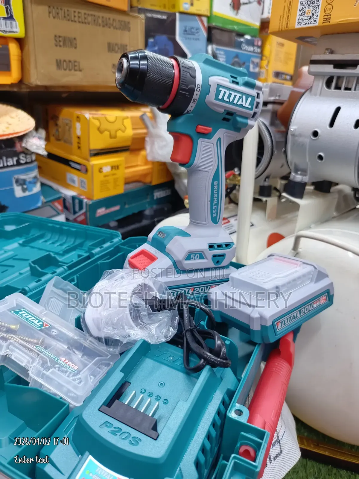 Total Cordless Brushless 20v Drill