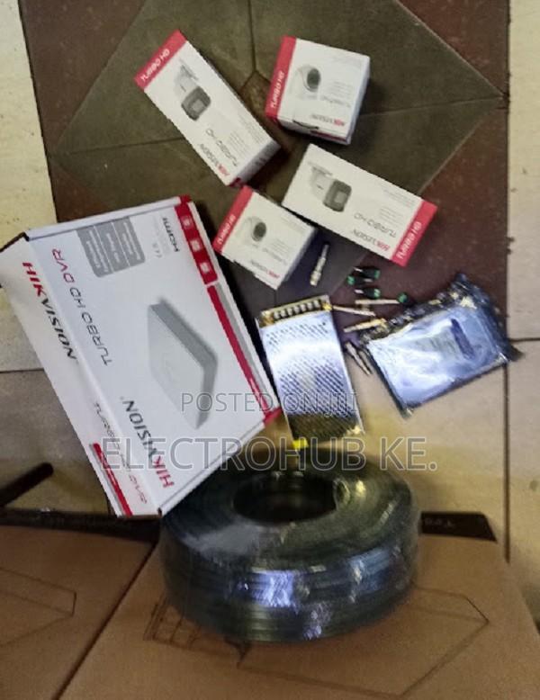 Hikvision 4ch CCTV Kit + HDD + Cable + Power Kit 4 CCTV Camera