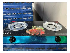 Olelon 2 Burner Tempered Glass Gas Stove Cooker