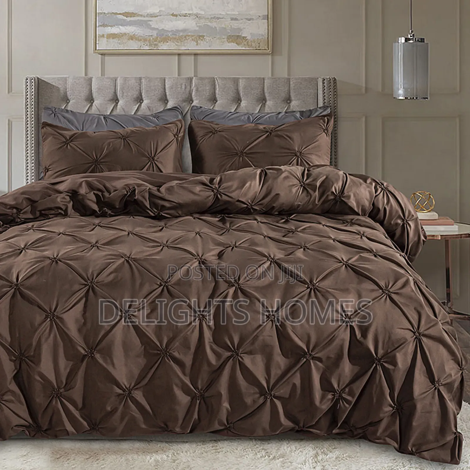 Pinch Pleat Pintuck Duvet Cover Set-Sk