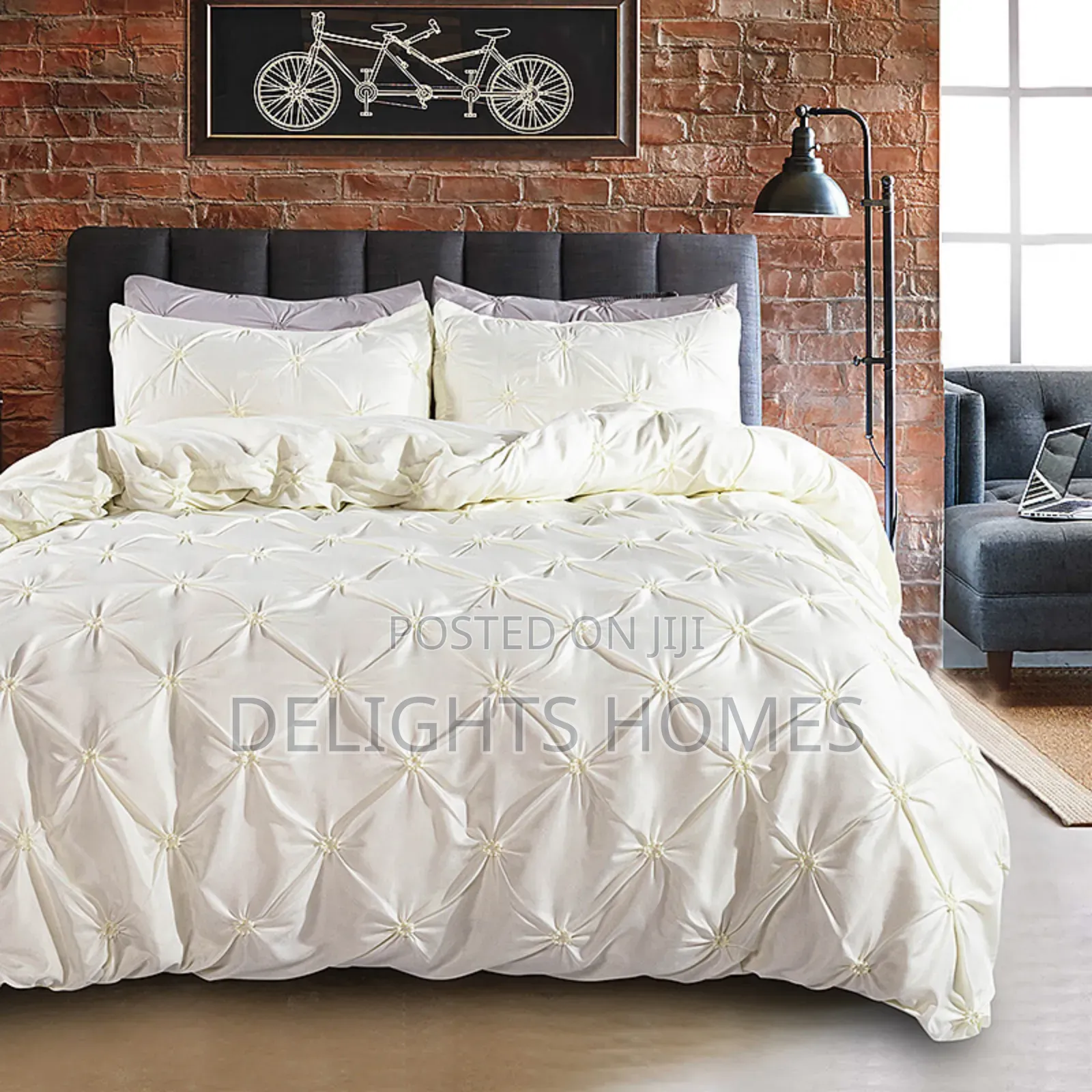 Pinch Pleat Pintuck Duvet Cover Set-Sk