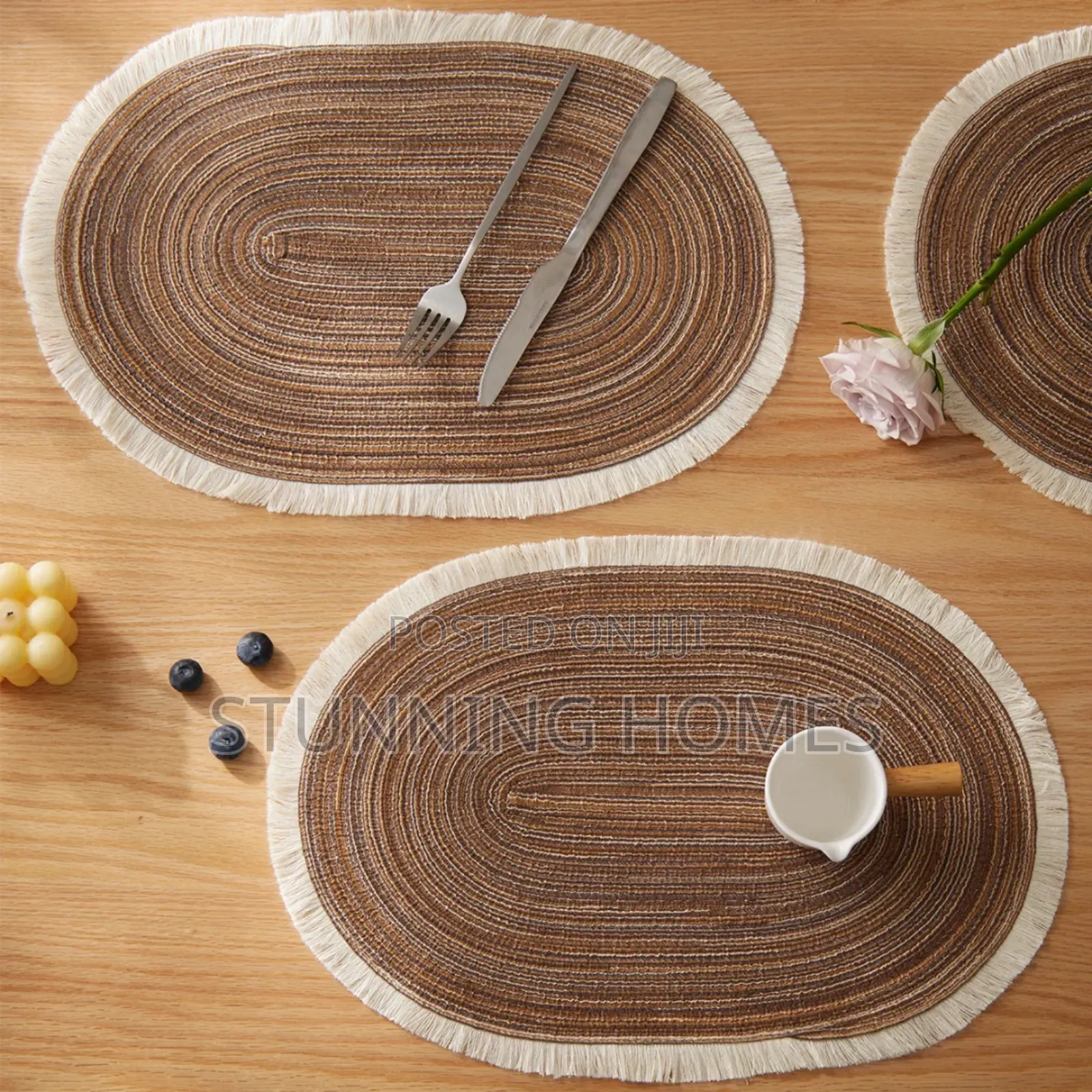 6pcs Oval Woven Table Mats