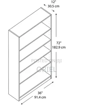 Office Cabinet : Wooden 5-Tier Open Office Bookshelf Display Cabinet