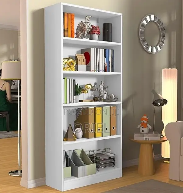 Office Cabinet : Wooden 5-Tier Open Office Bookshelf Display Cabinet