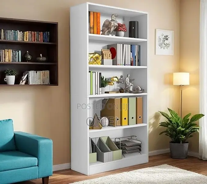 Office Cabinet : Wooden 5-Tier Open Office Bookshelf Display Cabinet