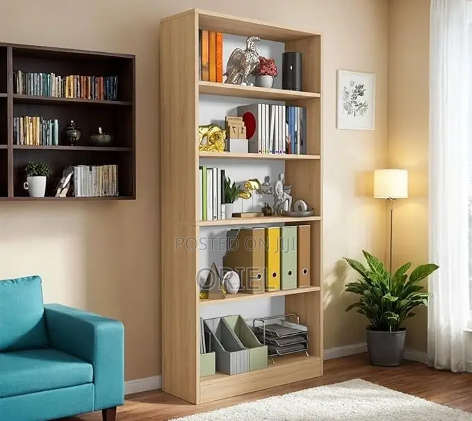 Office Cabinet : Wooden 5-Tier Open Office Bookshelf Display Cabinet