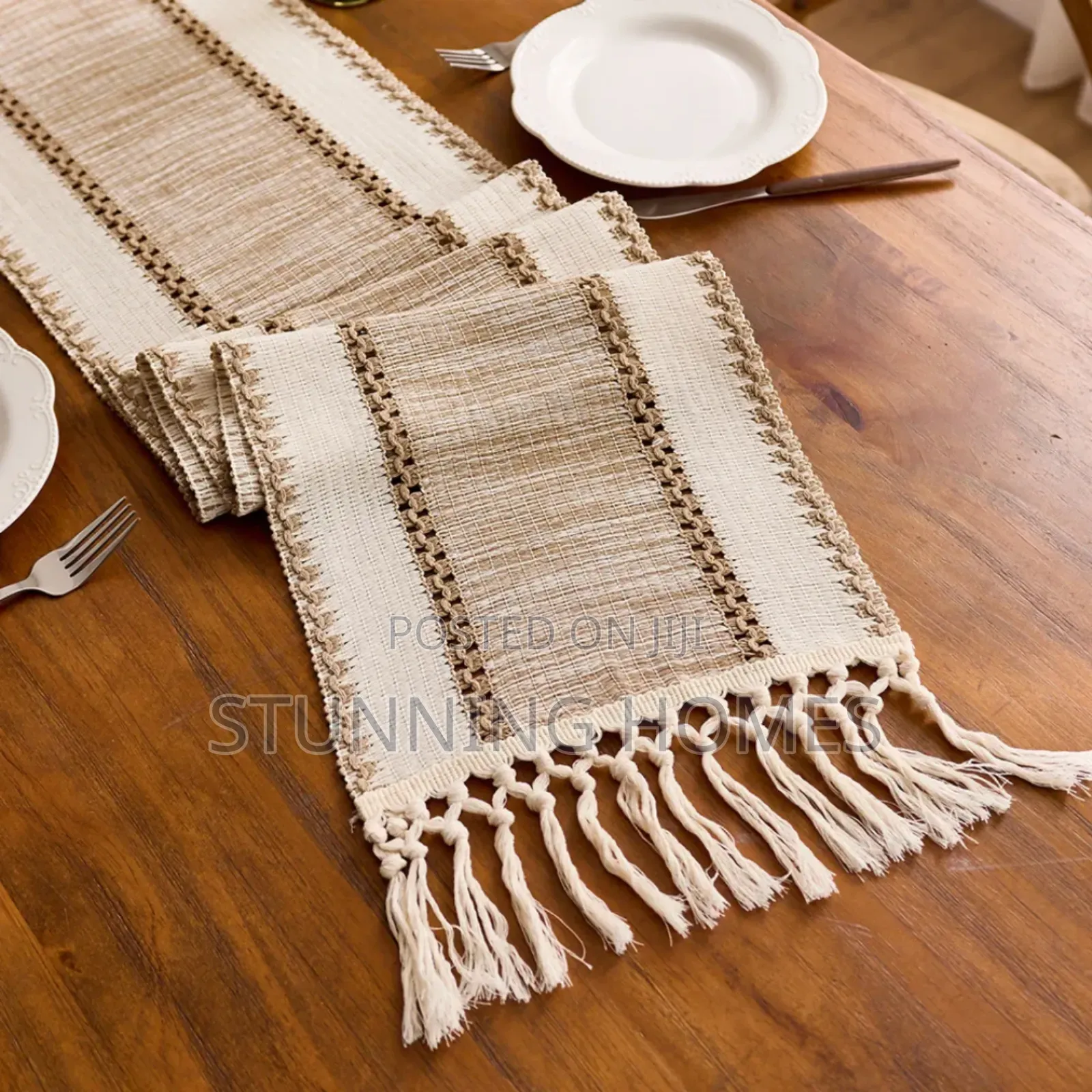 Brown Woven Table Runner