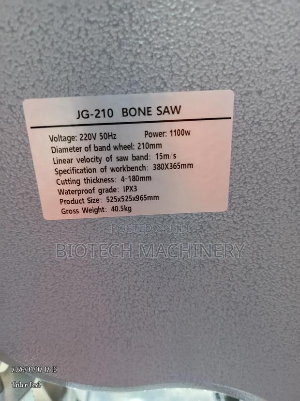 Jg210 Bonesaw Machine - thumbnail 2