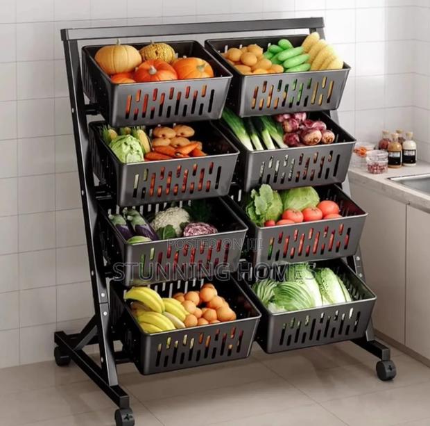 8 Tier Multifunctional Kitchen Fruits and Vegetables Rack